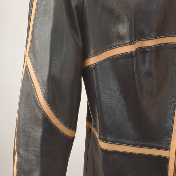 DANIER COUTURE BROWN SOFT LEATHER JACKET, SIZE SMALL - Picture 6 of 11